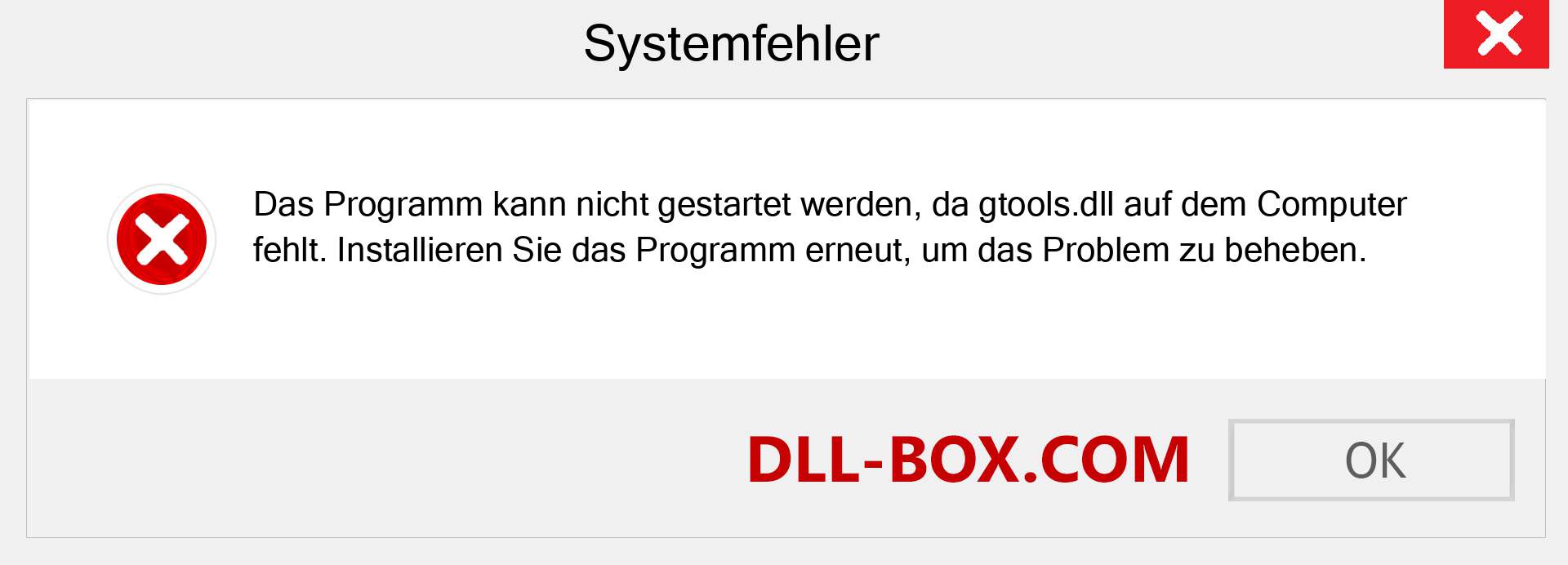 gtools.dll-Datei fehlt?. Download für Windows 7, 8, 10 - Fix gtools dll Missing Error unter Windows, Fotos, Bildern